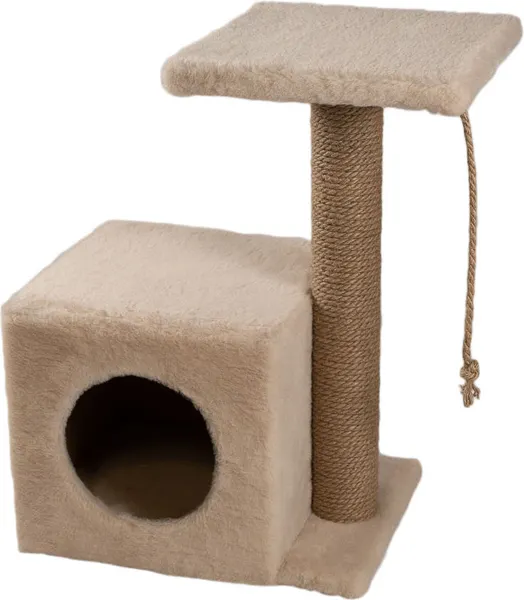 Изображение товара Комплекс для кошек Cat House С боковой полкой 0.58 (джут бежевый)