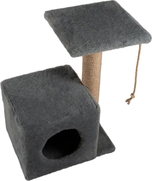 Изображение товара Комплекс для кошек Cat House С боковой полкой 0.58 (джут серый)