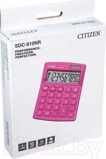 Изображение товара Калькулятор Citizen SDC-810 NRPKE (розовый)