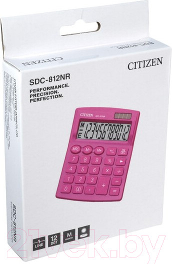 Изображение товара Калькулятор Citizen SDC-812 NRPKE (розовый)