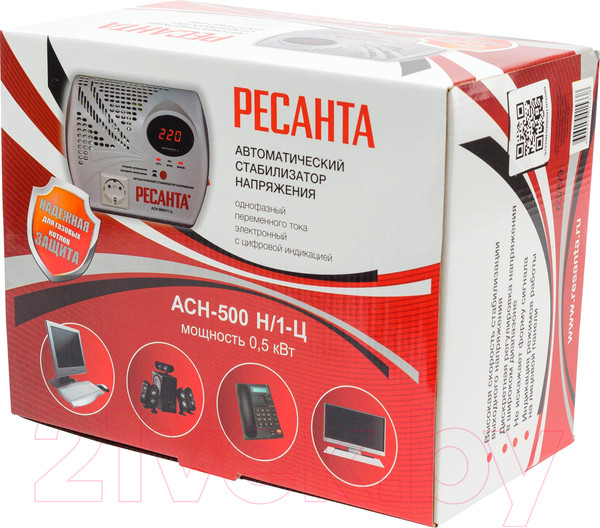 Изображение товара Стабилизатор напряжения Ресанта АСН-500Н/1-Ц (63/6/9)