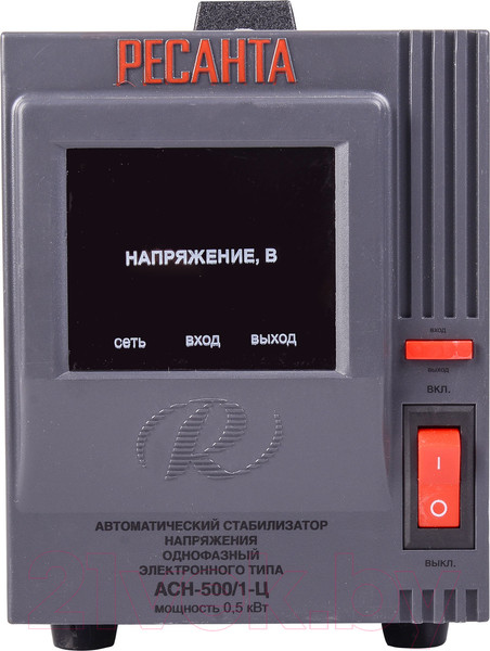 Изображение товара Стабилизатор напряжения Ресанта АСН-500/1-Ц (63/6/1)