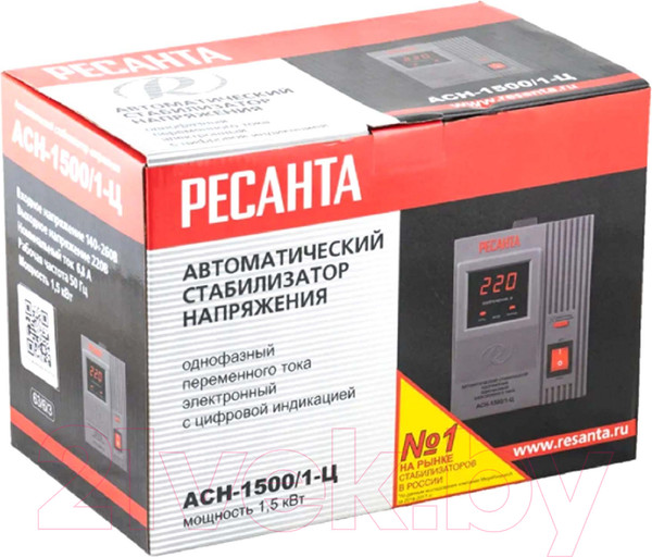 Изображение товара Стабилизатор напряжения Ресанта АСН-1500/1-Ц (63/6/3)