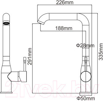 Изображение товара Смеситель Gerhans KK4698-22 (черный)