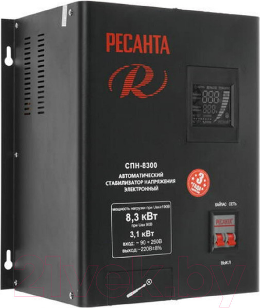 Изображение товара Стабилизатор напряжения Ресанта СПН-8300 (63/6/27)