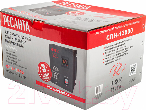Изображение товара Стабилизатор напряжения Ресанта СПН-13500 (63/6/28)
