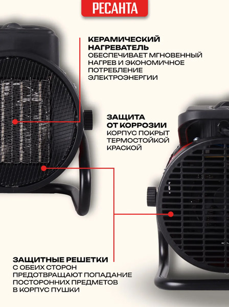 Изображение товара Тепловая пушка электрическая Ресанта ТЭПК-2000K (67/1/24)