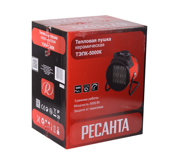 Изображение товара Тепловая пушка электрическая Ресанта ТЭПК-5000K (67/1/25)