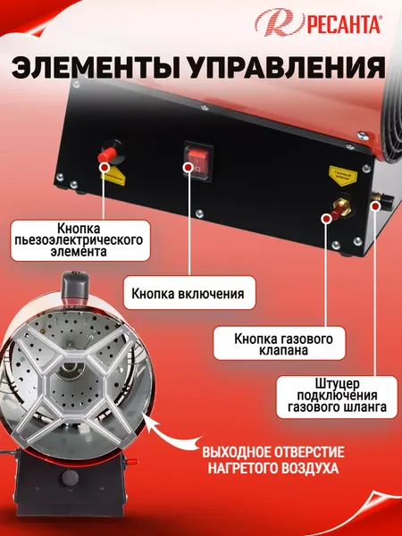 Изображение товара Тепловая пушка газовая Ресанта ТГП-50000 (67/1/16)