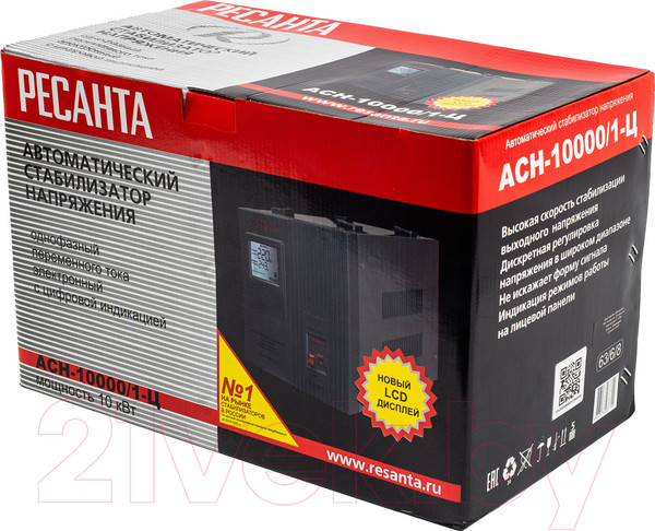 Изображение товара Стабилизатор напряжения Ресанта АСН-10000/1-Ц (63/6/8)