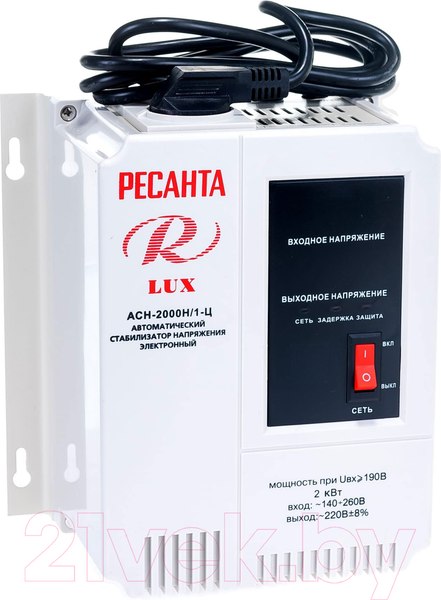 Изображение товара Стабилизатор напряжения Ресанта Lux АСН-2000Н/1-Ц (63/6/15)