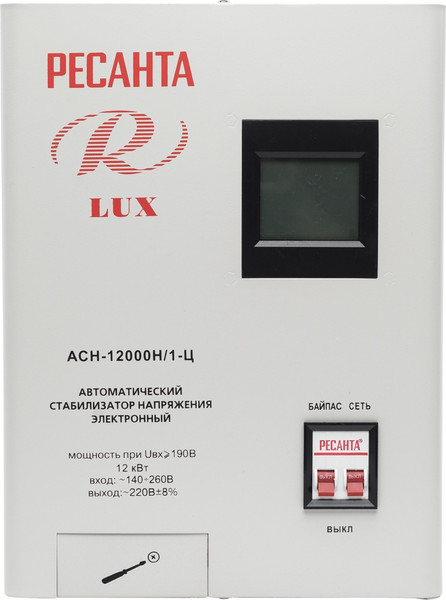 Изображение товара Стабилизатор напряжения Ресанта Lux АСН-12000Н/1-Ц (63/6/22)