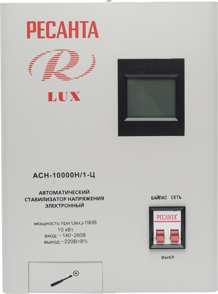 Изображение товара Стабилизатор напряжения Ресанта Lux АСН-10000Н/1-Ц (63/6/18)