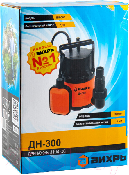 Изображение товара Дренажный насос Вихрь ДН-300 (68/2/6)