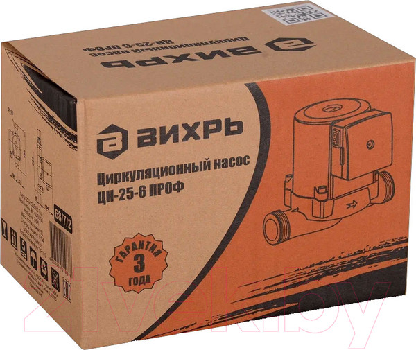 Изображение товара Циркуляционный насос Вихрь Проф ЦН-25-6 (68/7/2)