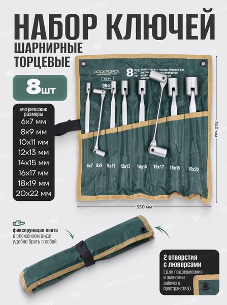 Изображение товара Набор ключей RockForce RF-5084 (29738)