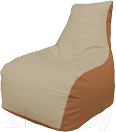 Изображение товара Бескаркасное кресло Flagman Бумеранг Б1.3-17 (светло-бежевый/оранжевый)