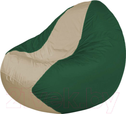 Изображение товара Бескаркасное кресло Flagman Classic К2.1-62 (светло-бежевый/зеленый)