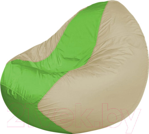 Изображение товара Бескаркасное кресло Flagman Classic К2.1-83 (салатовый/светло-бежевый)