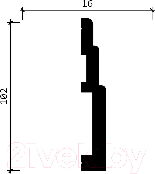 Изображение товара Плинтус Decor-Dizayn DD704 (100х16х2000)