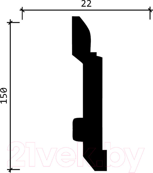 Изображение товара Плинтус Decor-Dizayn DD702 (150х22x2000)