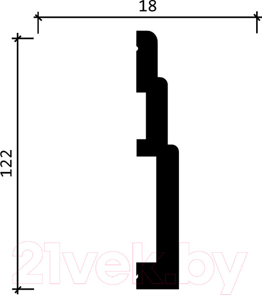 Изображение товара Плинтус Decor-Dizayn DD705 (120x18x2000)