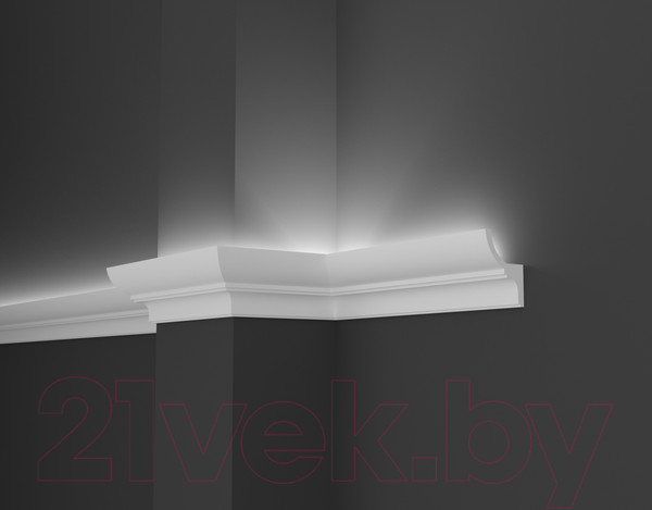 Изображение товара Плинтус потолочный Decor-Dizayn DD508 с отражателем (70x45x2000)