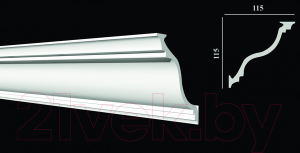 Изображение товара Плинтус потолочный Decor-Dizayn DD504 (115x115x2000)