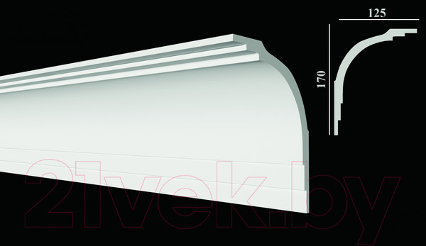 Изображение товара Плинтус потолочный Decor-Dizayn DD511 (170x125x2000)