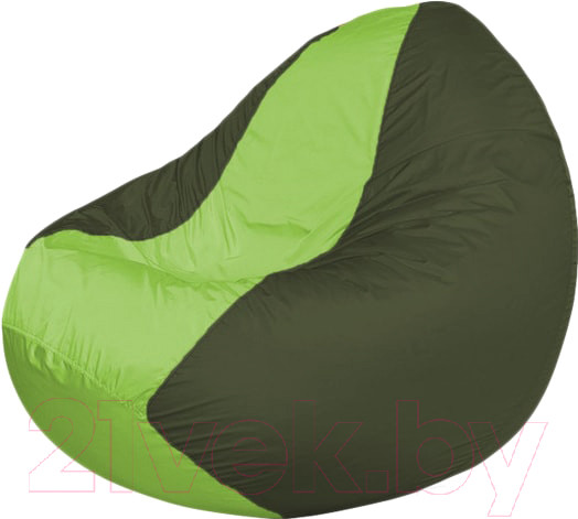 Изображение товара Бескаркасное кресло Flagman Classic К2.1-125 (салатовый/темно-оливковый)