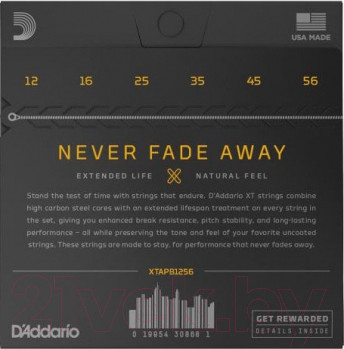 Изображение товара Струны для акустической гитары D'Addario XTAPB1256