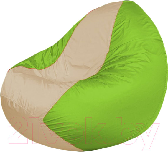 Изображение товара Бескаркасное кресло Flagman Classic К2.1-179 (светло-бежевый/салатовый)