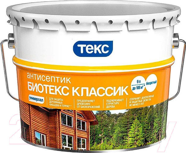 Изображение товара Антисептик для древесины Текс Биотекс Классик Универсал (9л, сосна)