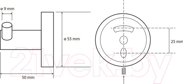 Изображение товара Крючок для ванной Bemeta Dark 104106030 (черный)