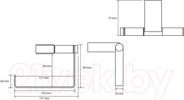 Изображение товара Держатель для туалетной бумаги Bemeta Nero 135012220 (черный)