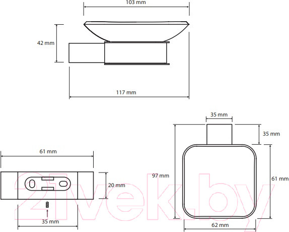 Изображение товара Мыльница Bemeta Nero 135008020 (черный)