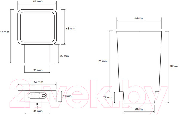 Изображение товара Стакан для зубной щетки и пасты Bemeta Nero 135011010 (черный)