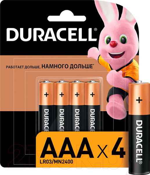 Изображение товара Комплект батареек Duracell Basic LR03 (4шт)