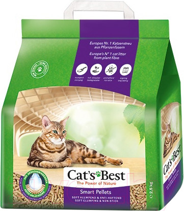 Изображение товара Наполнитель для туалета Cat's Best Smart Pellets (5л/2.5кг)