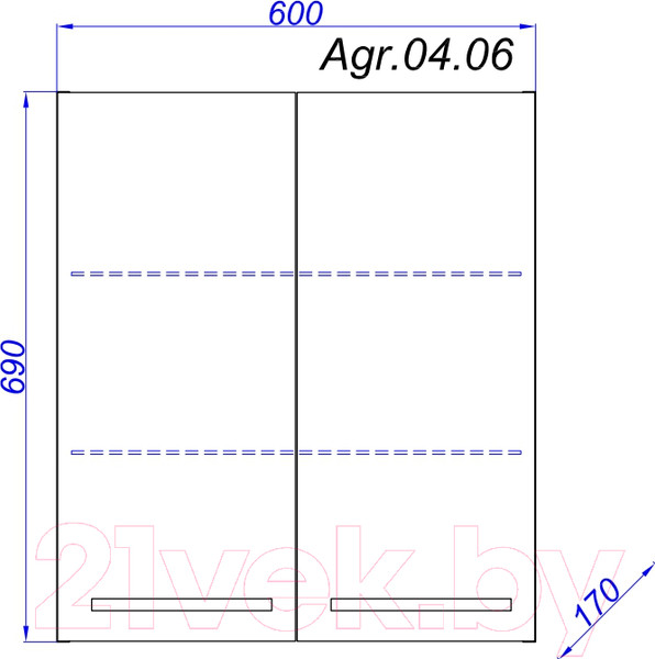 Изображение товара Шкаф для ванной Aqwella Аллегро / Agr.04.06