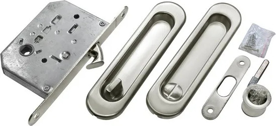 Изображение товара Комплект дверной фурнитуры Morelli MHS150 WC SC (матовый хром)