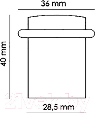 Изображение товара Ограничитель дверной Morelli DS3 SN (матовый никель)