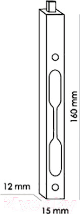 Изображение товара Шпингалет торцевой Morelli L160 BN