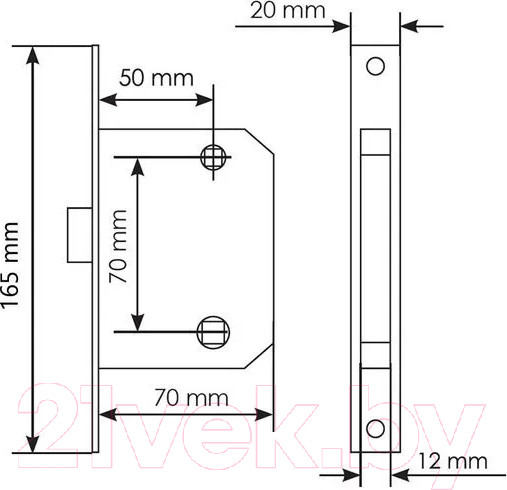 Изображение товара Защелка врезная с фиксацией Morelli 2070P AB
