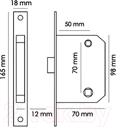 Изображение товара Защелка врезная с фиксацией Morelli 2070 BN