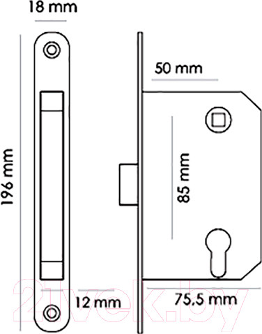 Изображение товара Защелка врезная с фиксацией Morelli 1885P BN