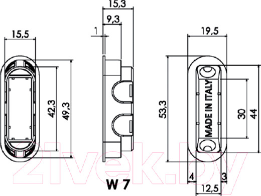 Изображение товара Защелка врезная с фиксацией Morelli M1895 SN