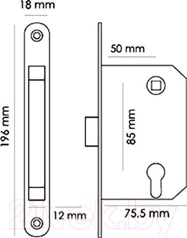 Изображение товара Защелка врезная с фиксацией Morelli M1885 PG