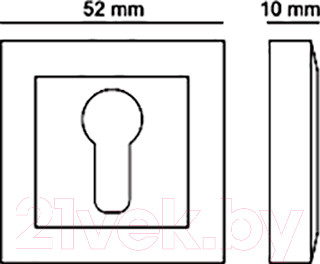 Изображение товара Накладка на цилиндр Morelli MH-KH-S SC/CP