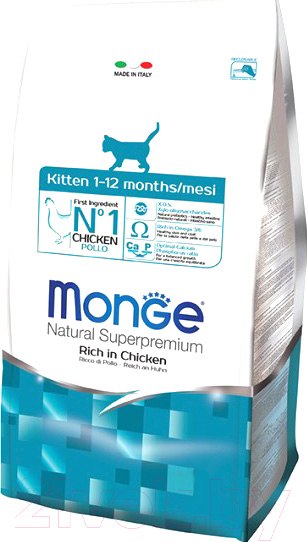 Изображение товара Сухой корм для кошек Monge Daily Line Kitten Rich in Chicken (400г)